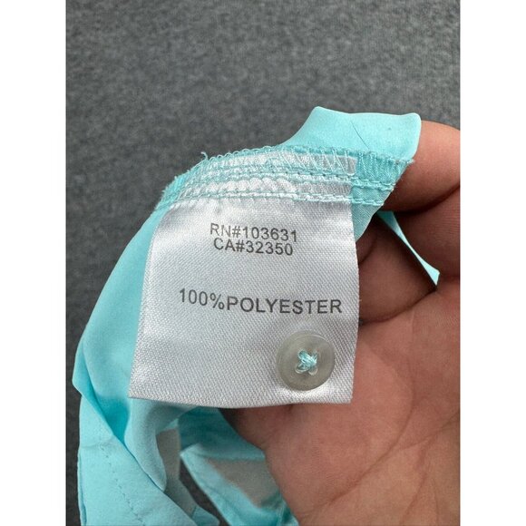 Simms Fishing Products Shirt Women's Small Blue Long Sleeve Button Up Vented - Picture 7 of 7